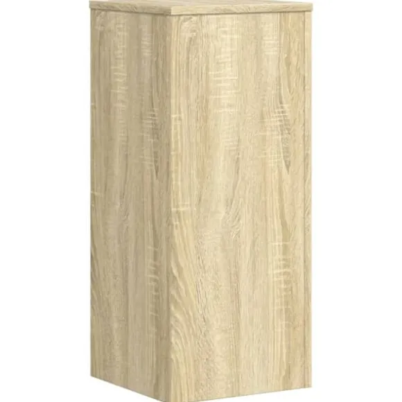 2 stk. plantestativer i konstrueret træ - Stabilt design | Størrelse: 30x30x70 cm | Farve: Sonoma-eg
