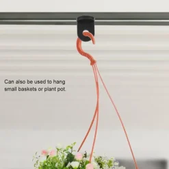 50 stk. plastik drivhuskroge til plante- og blomsterophæng (sort)