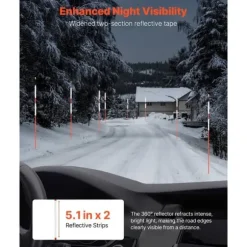 20 stk. Reflekterende Indkørselsmarkører 1/4 Dia. 48, Snepæle med Reflekser, Robust og Synlig