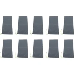 10 stk. sandløse sandsække med snøre, oversvømmelsesspærre i polyester, 9,8 x 19,7 tommer, dæmningspose til kældergarage, oversvømmelsessikret, grå