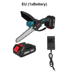6 tommer akku motorsav motor motorsav motorsav Mini elektrisk enhåndssav med 1 batteri
