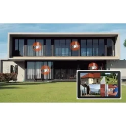 2 Wi-Fi-kameraer + NVR-skærmsæt - LINK2HOME - 3MP, Smart Detection, 10,1 LCD-skærm