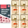4 Wooden Mouse Traps Traditional Mice Rodent Pest Control Trap Reusable Durable
