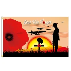 90 x 150 cm Remembrance Day Banner Flag til Hus Udendørs Flag Enkeltlags Polyester Banner