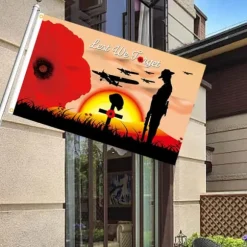 90 x 150 cm Remembrance Day Banner Flag til Hus Udendørs Flag Enkeltlags Polyester Banner