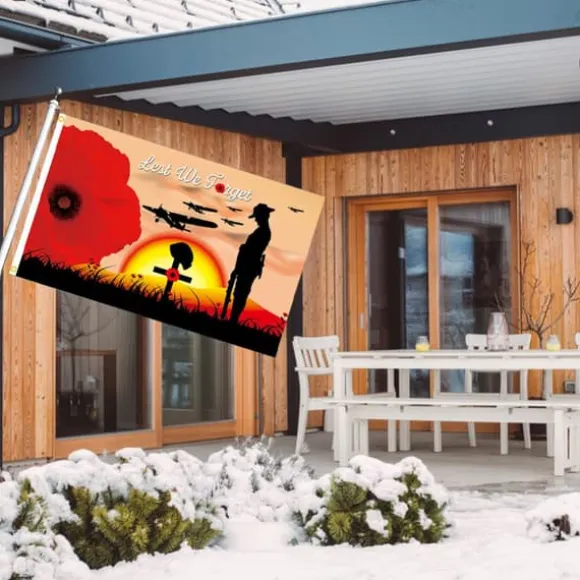 90 x 150 cm Remembrance Day Banner Flag til Hus Udendørs Flag Enkeltlags Polyester Banner