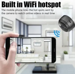A9 WiFi Minikamera HD 1080p Trådløs Videooptager Lydoptager Sikkerhedsovervågningskamera Smart Home til Baby og Kæledyr (Farve: Sort)