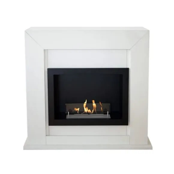 Adra BRI-MDW bio-ethanol pejs - Hvid MDF pejseindfatning - 1,5 KW varme