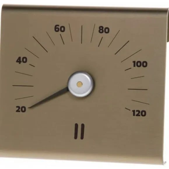 Afslappet sauna termometer, aluminium, champagne