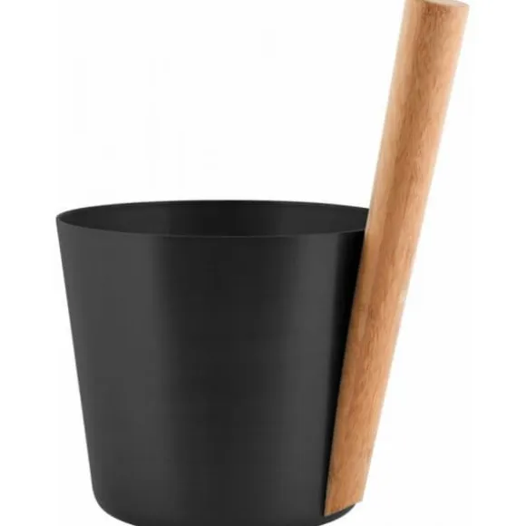 Afslappet Saunaspand, 5l aluminium, sort