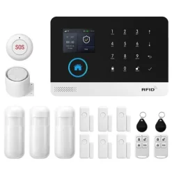 Alarm Sikkerhedssystem, Smart Home Integration, Fjernovervågning,EU Stik, 4G WiFi Kit D
