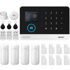 Alarm Sikkerhedssystem, Smart Home Integration, Fjernovervågning,EU Stik, 4G WiFi Kit E