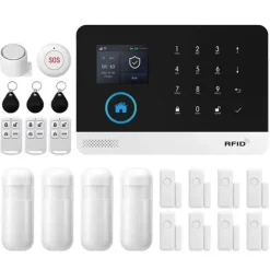 Alarm Sikkerhedssystem, Smart Home Integration, Fjernovervågning,EU Stik, 4G WiFi Kit E