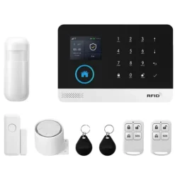 Alarm Sikkerhedssystem, Smart Home Integration, Fjernovervågning,EU Stik, 4G WiFi Kit A