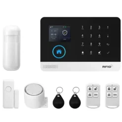 Alarm Sikkerhedssystem, Smart Home Integration, Fjernovervågning,EU Stik, 4G WiFi Kit A
