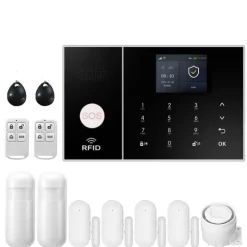 Alarm Sikkerhedssystem, Trådløs Forbindelse, Smart Home Kompatibilitet,EU stik, 4G-C