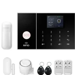 Alarm Sikkerhedssystem, Trådløs Forbindelse, Smart Home Kompatibilitet,4G-A, EU stik
