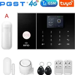 Alarm Sikkerhedssystem, Trådløs Forbindelse, Smart Home Kompatibilitet,4G-A, EU stik