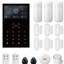 Alarm System, Trådløs Forbindelse, Smart Home Integration,4G WiFi Kit D, EU Stik