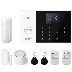 Alarm System, Trådløs Forbindelse, Smart Home Kompatibilitet,EU Stik, 2G GSM WiFi Kit A
