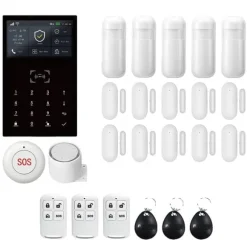 Alarm System, Trådløs Forbindelse, Smart Home Integration,4G WiFi Kit F, EU Stik