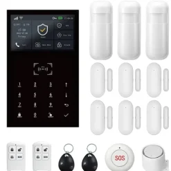 Alarm System, Trådløs Forbindelse, Smart Home Kompatibilitet,EU Stik, 2G GSM Kit D