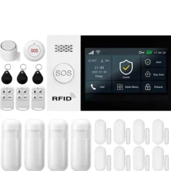Alarm System, Trådløs Forbindelse, App Kontrol,2G-E, EU stik
