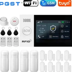 Alarm System, Trådløs Forbindelse, App Kontrol,2G-E, EU stik