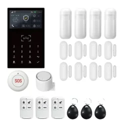 Alarm System, Trådløs Forbindelse, Smart Home Integration,4G WiFi Kit E, EU Stik