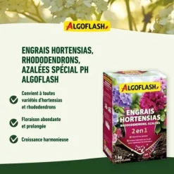 ALGOFLASH NATURASOL Gødning til hortensia, rhododendron og azalea - Special pH - 1 kg