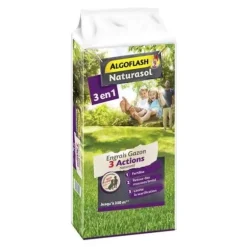 ALGOFLASH NATURASOL Græsgødning AG3BIO250 3 handlinger Naturanid - 10 kg