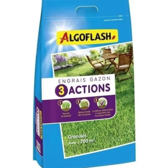 ALGOFLASH NATURASOL Græsgødning - 3 handlinger - 10 kg