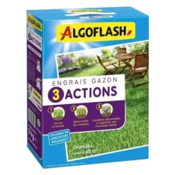 ALGOFLASH NATURASOL Græsgødning - 3 handlinger - 3 kg