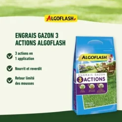 ALGOFLASH NATURASOL Græsgødning - 3 handlinger - 3 kg