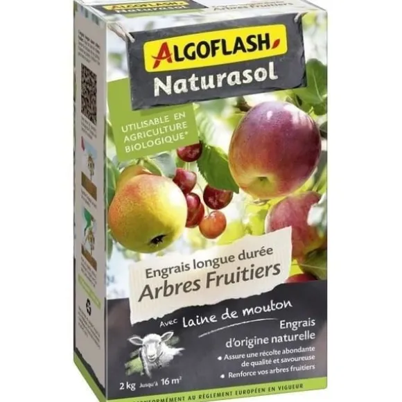 ALGOFLASH NATURASOL Langtidsvirkende gødning til frugttræer - 2 kg