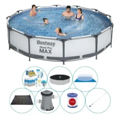 Alt i 1 poolpakke - Bestway Steel Pro MAX Rund 366x76 cm