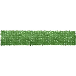 Altanafskærmning med grønne blade - Privatlivsskærm | Størrelse: 400x75 cm