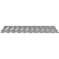 Aluminium Checker Plader - Skridsikre Trappetrin | Farve: Sølv | Størrelse: 90x50 cm