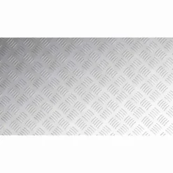 Aluminium Checker Plader - Skridsikre Trappetrin | Farve: Sølv | Størrelse: 90x50 cm