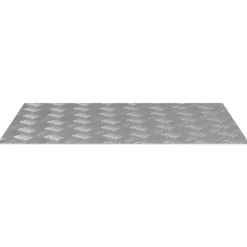 Aluminium Checker Plader 2 stk - Skridsikre trappetrin | Farve: Sølv | Størrelse: 70x50 cm