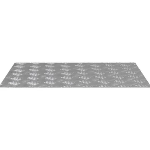 Aluminium Checker Plader 2 stk - Skridsikre trappetrin | Farve: Sølv | Størrelse: 70x50 cm