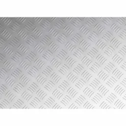 Aluminium Checker Plader 2 stk - Skridsikre trappetrin | Farve: Sølv | Størrelse: 70x50 cm