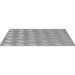 Aluminium Checker Plader 4 stk - Skridsikre Trappetrin | Størrelse: 50x50 cm | Farve: Sølv