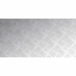 Aluminium Checker Plader - Skridsikre Trappetrin | Størrelse: 80x40 cm | Farve: Sølv