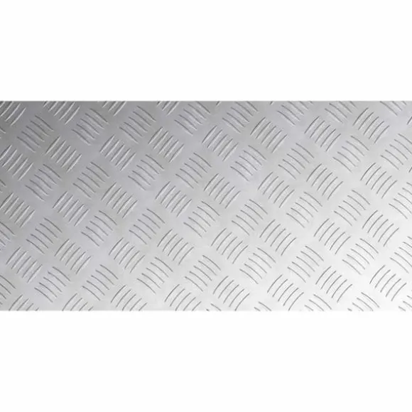 Aluminium Checker Plader - Skridsikre Trappetrin | Størrelse: 80x40 cm | Farve: Sølv