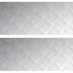 Aluminium Checker Plader - Skridsikre Trappetrin | Størrelse: 90x40 cm | Farve: Sølv