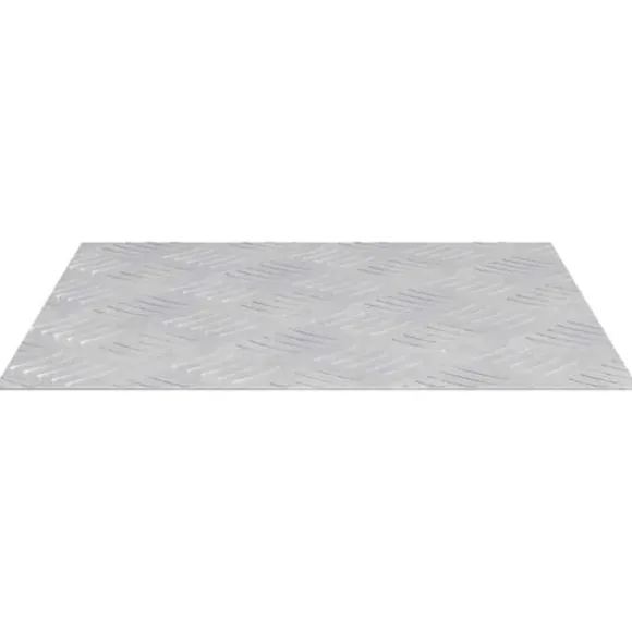 Aluminium Checker Plader 4 stk - Skridsikre Trapplik | Farve: Sølv | Størrelse: 40x40 cm