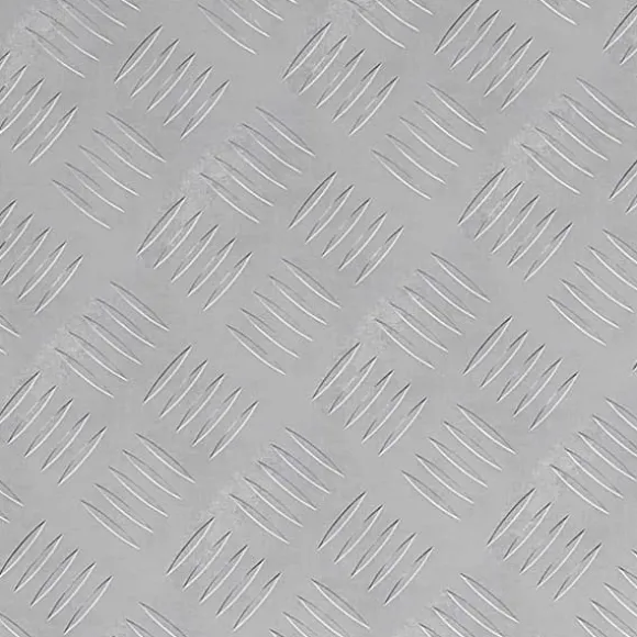 Aluminium Checker Plader 4 stk - Skridsikre Trapplik | Farve: Sølv | Størrelse: 40x40 cm