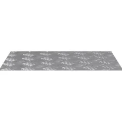 Aluminium Checker Plader 2 stk - Skridsikre Trappeplader | Størrelse: 60x40 cm | Farve: Sølv
