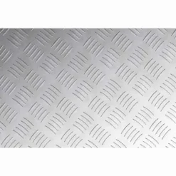 Aluminium Checker Plader 2 stk - Skridsikre Trappeplader | Størrelse: 60x40 cm | Farve: Sølv